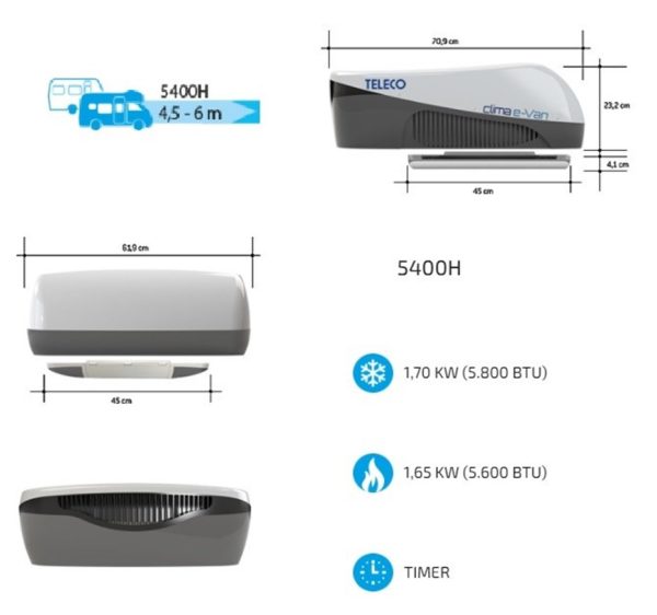 Aire acondicionado Clima E-VAN 5400H TELECO