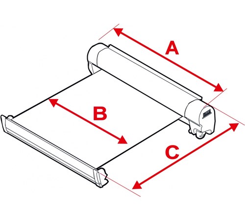 Toldo PARED  Fiamma F45 S Polar  Royal Grey